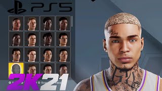 NBA2K21 Next Gen Best Face Creation 💜 [upl. by Eislel651]