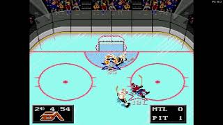 NHL 94 Sega Super Liga Playoff Round 3 G2  Len the Lengend MON at NewJerseyKiller PIT [upl. by Dahcir]