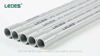 Ledes LSZH PVC Rigid Electrical Conduit Pipe Low Smoke Zero Halogen Plastic Wiring Pipe  Grey [upl. by Ahsinak]