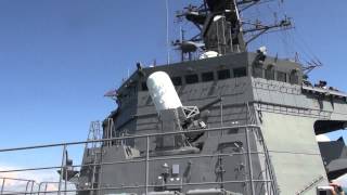 護衛艦さざなみ 高性能20mm機関砲CIWS展示┃Japanese destroyer Sazanamis CIWS Phalanx [upl. by Boyt]