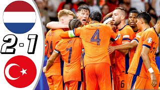 Netherlands vs Turkey 10 All Goals amp Highlights  Euro 2024 gakpo goal [upl. by Pomona]