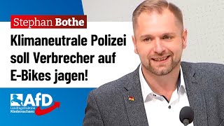 Klimaneutrale Polizei soll Verbrechern auf EBikes jagen – Stephan Bothe AfD [upl. by Martella]