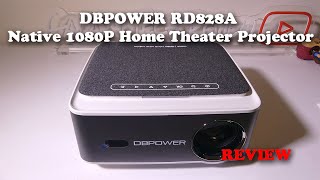 DBPOWER RD828A Native 1080P Home Theater Projector REVIEW [upl. by Campney]