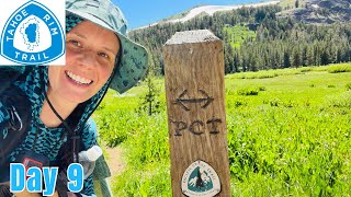 Day 9  Reaching the Pacific Crest Trail  Tahoe Rim Trail Thru Hike 2023 thruhiking hiking [upl. by Gapin]