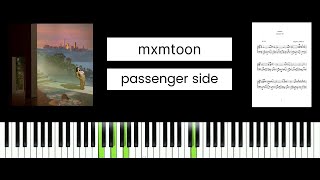 mxmtoon  passenger side BEST PIANO TUTORIAL amp COVER [upl. by Remas]