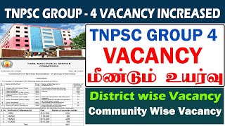 tnpsc group 4 result 2024 vacancy increased 9491  district and community wise vacancy released [upl. by Olnay449]