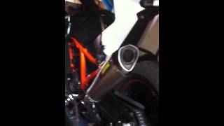 KTM RC8R Full Akrapovic Superstock Twin Pipe System [upl. by Prudi945]