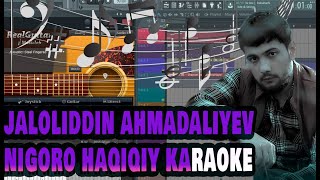 JALOLIDDIN AHMADALIYEV NIGORO KARAOKE VERSION TEKST QOSHIQ MATNI [upl. by Rubia281]