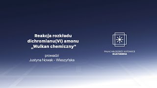 Chemia cz11  Reakcja rozkładu dichromianuVI amonu – „Wulkan chemiczny” [upl. by Bouton164]