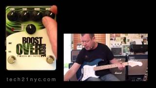 Tech 21 NYC BOOST OVERDRIVE single coils and humbuckers [upl. by Sirromaj]