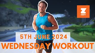 Wednesday Workout  Group C  Zwift Run Channel [upl. by Uchida]