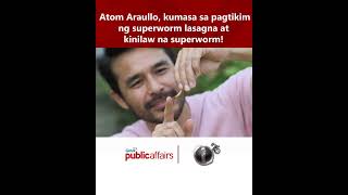 Atom Araullo kumasa sa pagtikim ng superworm lasagna at kinilaw na superworm  IWitness [upl. by Ahseyt]