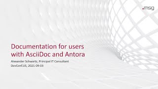 Documentation for users with AsciiDoc and Antora [upl. by Damek]