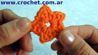 FLOR en tejido crochet o ganchillo N° 18 tutorial paso a paso Moda a Crochet [upl. by Sul760]