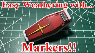 How to use Gundam Real Touch Markers to add shadingweathering [upl. by Lohrman174]