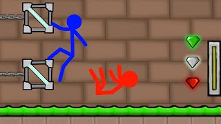 Watergirl and Fireboy Stickman Animation  FUNNY MOMENTS COMPILATIONS [upl. by Parsaye]