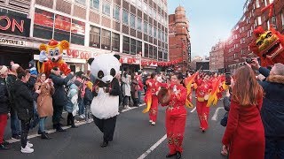 London’s Chinese New Year GRAND PARADE 2020 in Chinatown for Year of the Rat [upl. by Gavin]