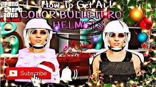 How To Get All Colored Bulletproof Helmets 2 consoles using BEFF gta5online [upl. by Harlen671]