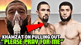 Khamzat Chimaev Reaction On Pulling Out Of His Fight Against Robert Whittaker [upl. by Ube550]