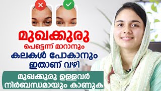 മുഖക്കുരു Acne Pimples പെട്ടെന്ന് മാറാനും കലകൾ പോകാനും ഇതാണ് വഴി [upl. by Nennarb]