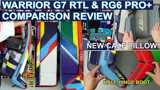 Warrior Ritual G7 RTL vs G6 Pro hockey goalie pads comparison review [upl. by Lirbij240]