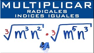 Multiplicacion de radicales de igual indice  Ejemplo 1 [upl. by Pond110]