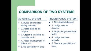 adversarial and inquisitorial systems [upl. by Jung]