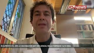 IN AUMENTO DEL 30 LE VACCINAZIONI ANTI INFLUENZALI NELLE FARMACIE  14112024 [upl. by Ennyl780]