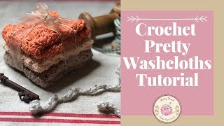 How To Crochet Cotton Washcloth Pattern Tutorial Free PDF Pattern [upl. by Gusella748]