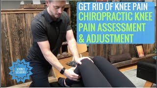 Chiropractic KNEE Assessment and Adjustment for KNEE Pain [upl. by Enyale]