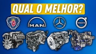 QUAL O MELHOR MOTOR SCANIA VS MAN VS MERCEDES VS VOLVO [upl. by Norb654]