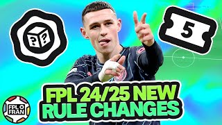 FPL NEW RULE CHANGES  5 FREE TRANSFERS  Fantasy Premier League 2425 [upl. by Jakob]