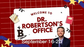 Dr Robertsons Office  September 1620 2024 [upl. by Annawak136]