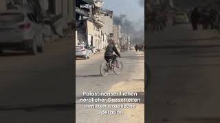 Palästinenser fliehen aus dem Norden Gazas während israelischer Militäroperation  RND  AC1V [upl. by Susi]