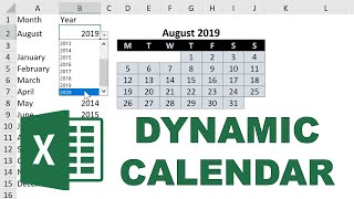 How to make a dynamic calendar in excel [upl. by Aurelio260]