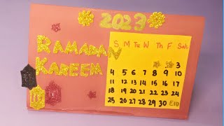 Ramadan Calendar Ramazan calendar  2023 Calendar making 📅📆 [upl. by Dnomad]