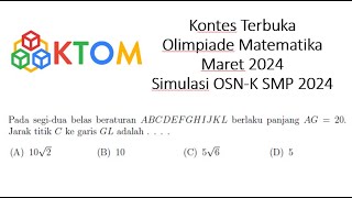 Soal 18 KTOM Maret 2024  Simulasi OSNK SMP 2024 [upl. by Baggs]