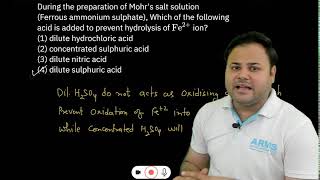 NEET 2024 During the preparation of Mohrs salt solution Ferrous ammonium sulphate which of the [upl. by Mccready341]