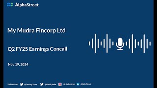 My Mudra Fincorp Ltd Q2 FY202425 Earnings Conference Call [upl. by Ednargel671]