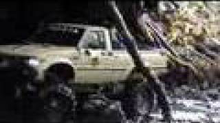 Toyota Hilux in mud test  first run [upl. by Initirb398]