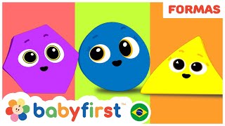 Desenhos Educativos  Aprenda as cores e as formas geometricas Escola das formas BabyFirst Brasil [upl. by Akinahc246]