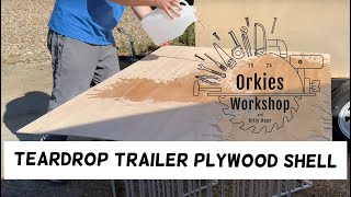 Teardrop Trailer Build Part 3 Wrapping the Frame with Flexible Plywood [upl. by Amikehs288]