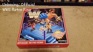 Unboxing WWE Official Retro Wresting Ring by Mattel Hasbro Replica [upl. by Airednaxela476]