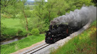 Waldviertelbahn NÖVOG Mh4 und Mh1 Doppeltraktion nach Gross Gerungs 20 5 2023 [upl. by Jepson273]