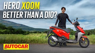 2023 Hero Xoom  Indias best 110cc scooter  First Ride  Autocar India [upl. by Atillertse]