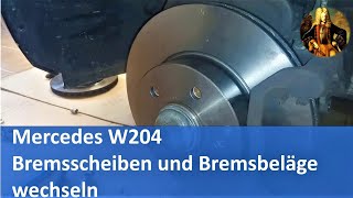 Mercedes W204 Bremsscheiben und Bremsbeläge wechseln [upl. by Htessil]