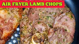 AIR FRYER ROASTED LAMB CHOPS RECIPE FOR DINNER MEDIUM to WELL DONE AIR FRY LAMB STEAKS [upl. by Alvera]