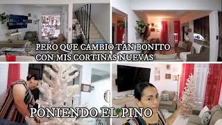 🔊📍SACANDO NUESTRO PINO🎄LISTAS LAS CORTINAS NUEVAS YO LAS HICE🤗👌🏻Alin VM👩🏻 [upl. by Suryt]