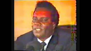 Rwanda Juvenal Habyarimana press conference 1992 [upl. by Harraf816]