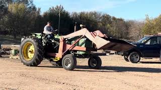 1967 John Deere 4020 Tractor w Loader  Lot 23044 [upl. by Irodim68]